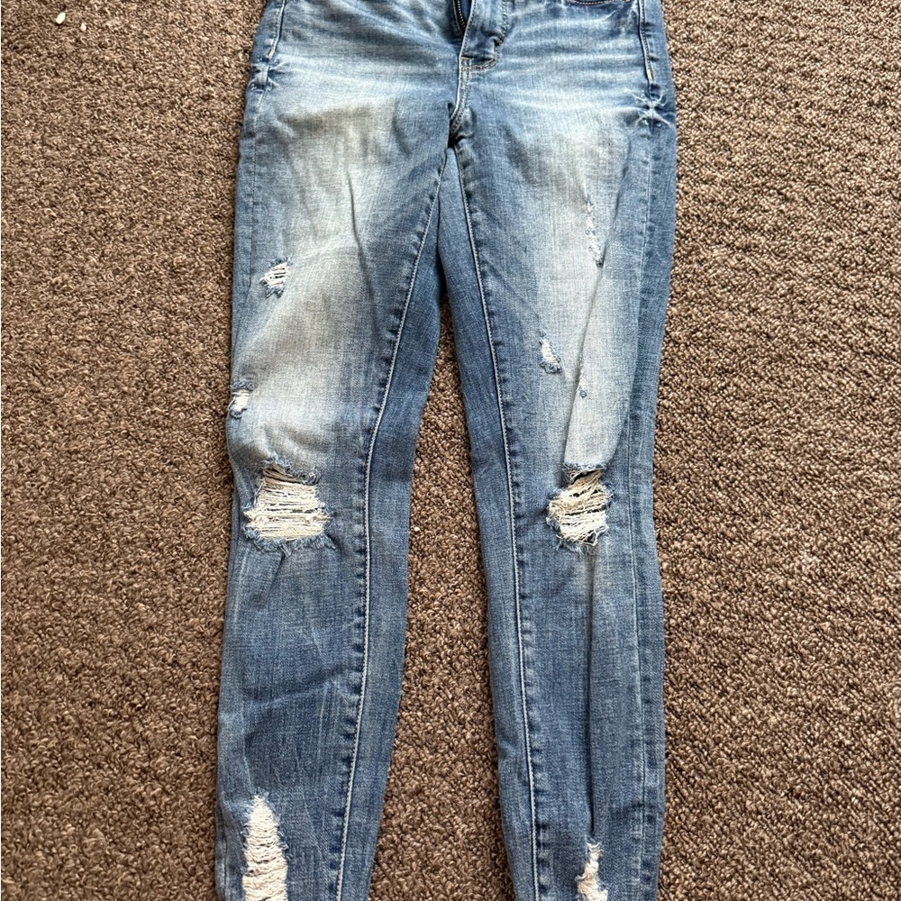 BKE Light Blue Ripped Skinny Jeans